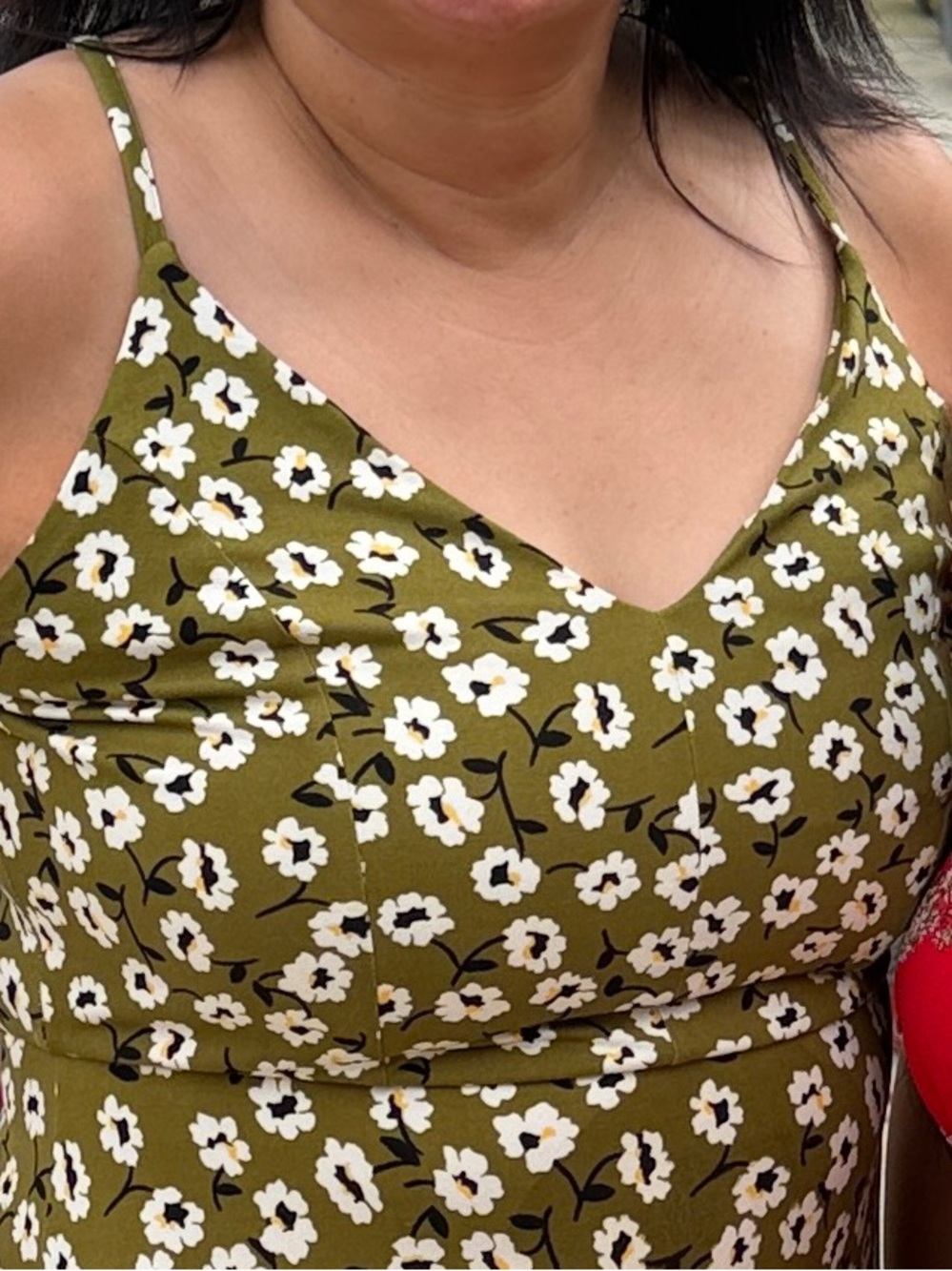 Market & Spruce Olive Green Floral Maxi Dress - Picture 4 of 9
